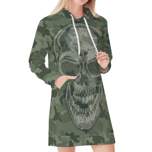 Women's Skull Green Camo Hoodie Dress Everything Skull Clothing Merchandise and Accessories Women's Skull Green Camo Hoodie Dress Everything Skull Clothing Merchandise and Accessories