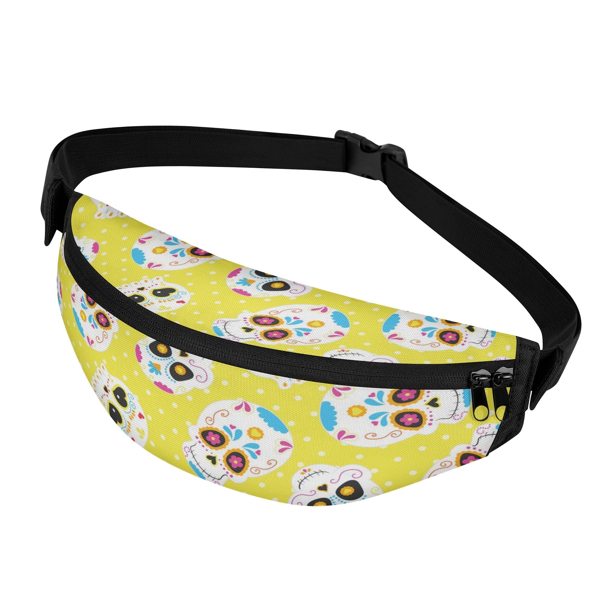 Yellow Mexican Sugar Skull Large Waist Pack