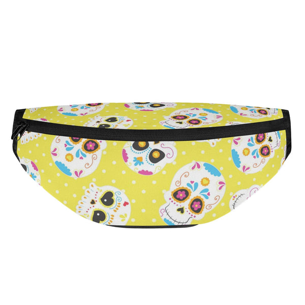 Yellow Mexican Sugar Skull Large Waist Pack