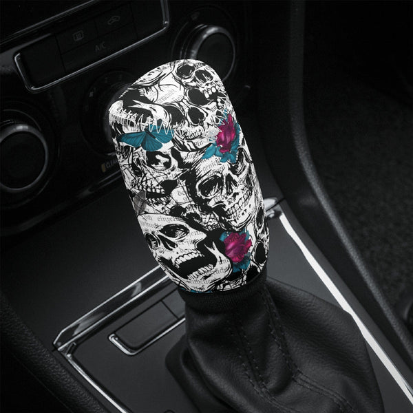 Colorful Skulls Car Shifter Gear Cover