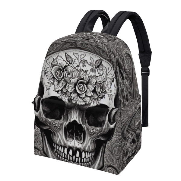Gray Skull Face Backpack