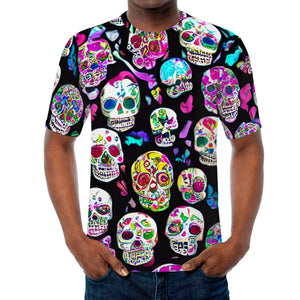 Men's Bright Skulls Short Sleeve T-shirts