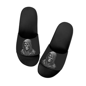 Mens Grim Reaper Skull Slide Sandals Shoes