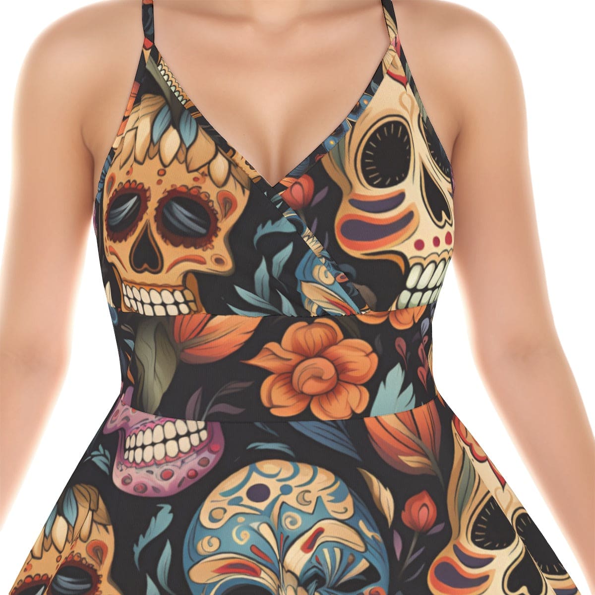 Sugar Skull Print Women's Robe main image 1
