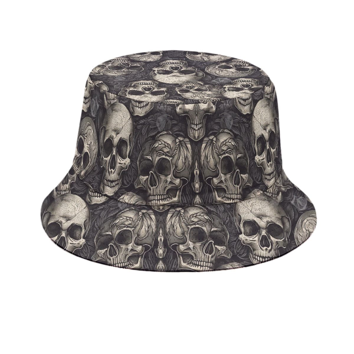 Bucket Hat Watercolor Gothic Skull Holiday Party UV Sun Bucket Hat Psychedelic Skull Sanctuary Reversible Bucket Hat | One Stop  main image 4
