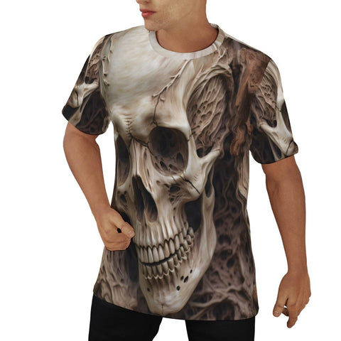 Men's Smiling Skull O-Neck Short Sleeve T-Shirt