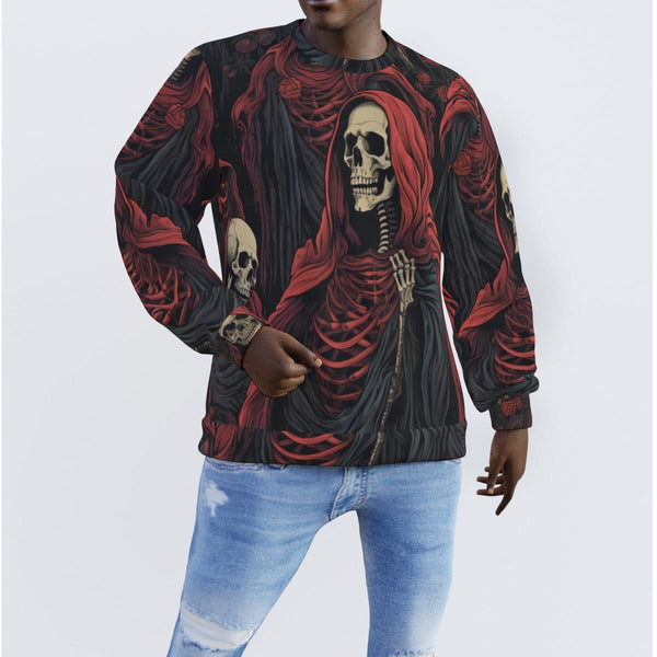 Men's Skeleton Hooded Skull Long Sleeve Sweater