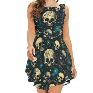 Women's Celestial Skulls Tank Top Dress