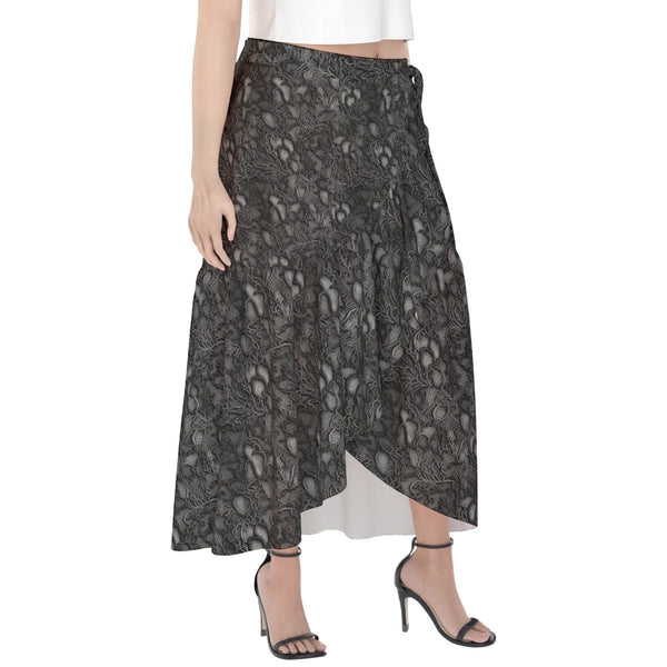 Women's Lace Gothic Pattern Wrap Skirt