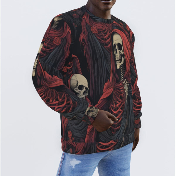 Men's Skeleton Hooded Skull Long Sleeve Sweater