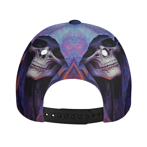 Grim Reaper Purple Gothic Peaked Cap