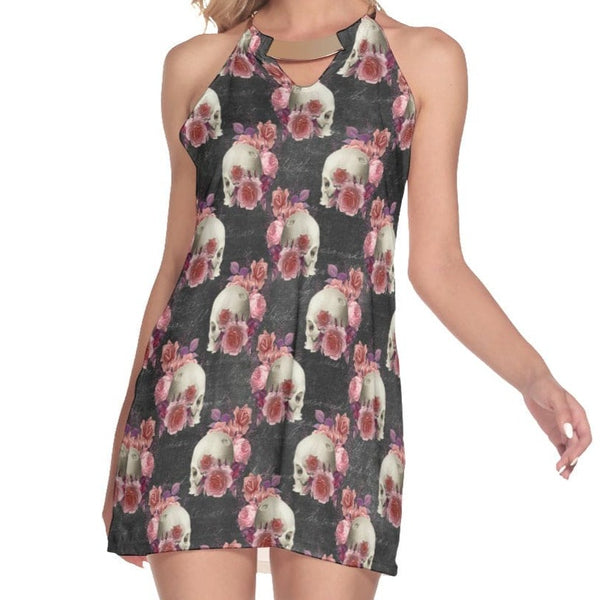 pink dress with skulls I really love this skull crochet dress in rose pink. It's perfect!