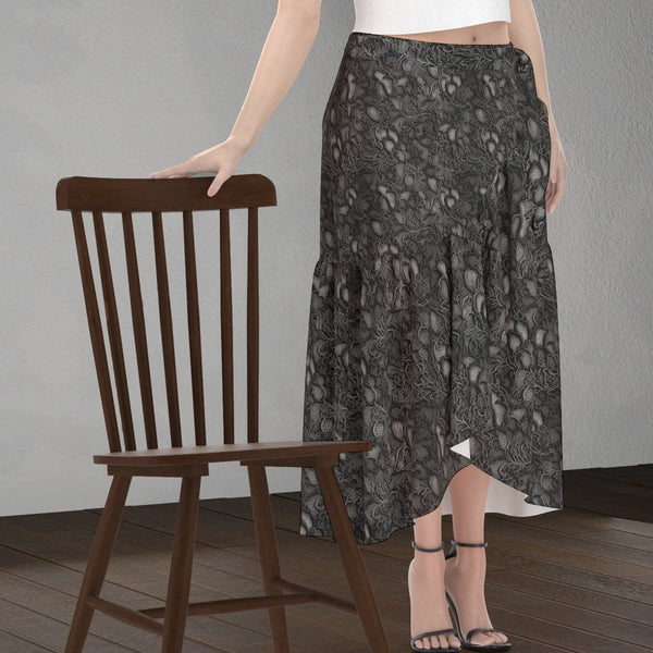 Women's Lace Gothic Pattern Wrap Skirt