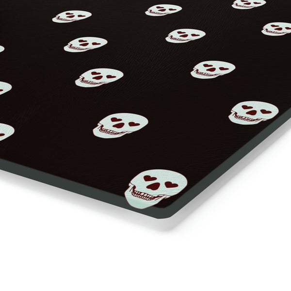 Skull With Heart Eyes Cutting Board 2 Sizes