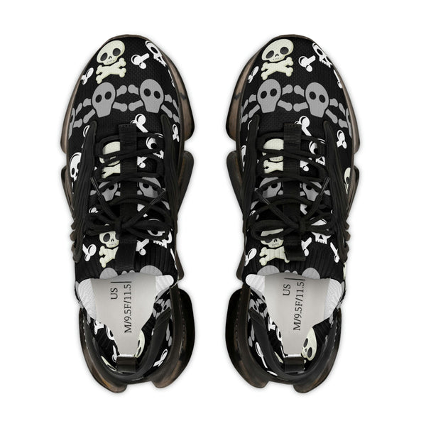 Men's Skull White or Black Sole Mesh Sneakers
