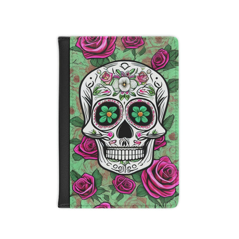 Pink Skull & Roses Passport Cover