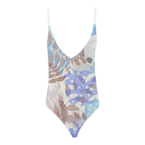 Women's Pastel Skull Strappy Backless One-Piece Swimsuit