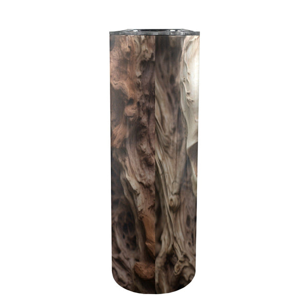 Brown Scary Skull Tumbler Wrap 20oz With Lid and Straw