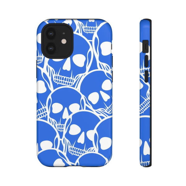 Blue Skulls Heads Tough Cell Phone Case For Iphone & Samsung Cases