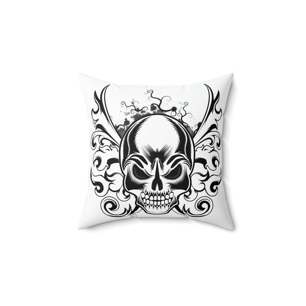 Skull Spun Polyester Square Pillow 4 Sizes