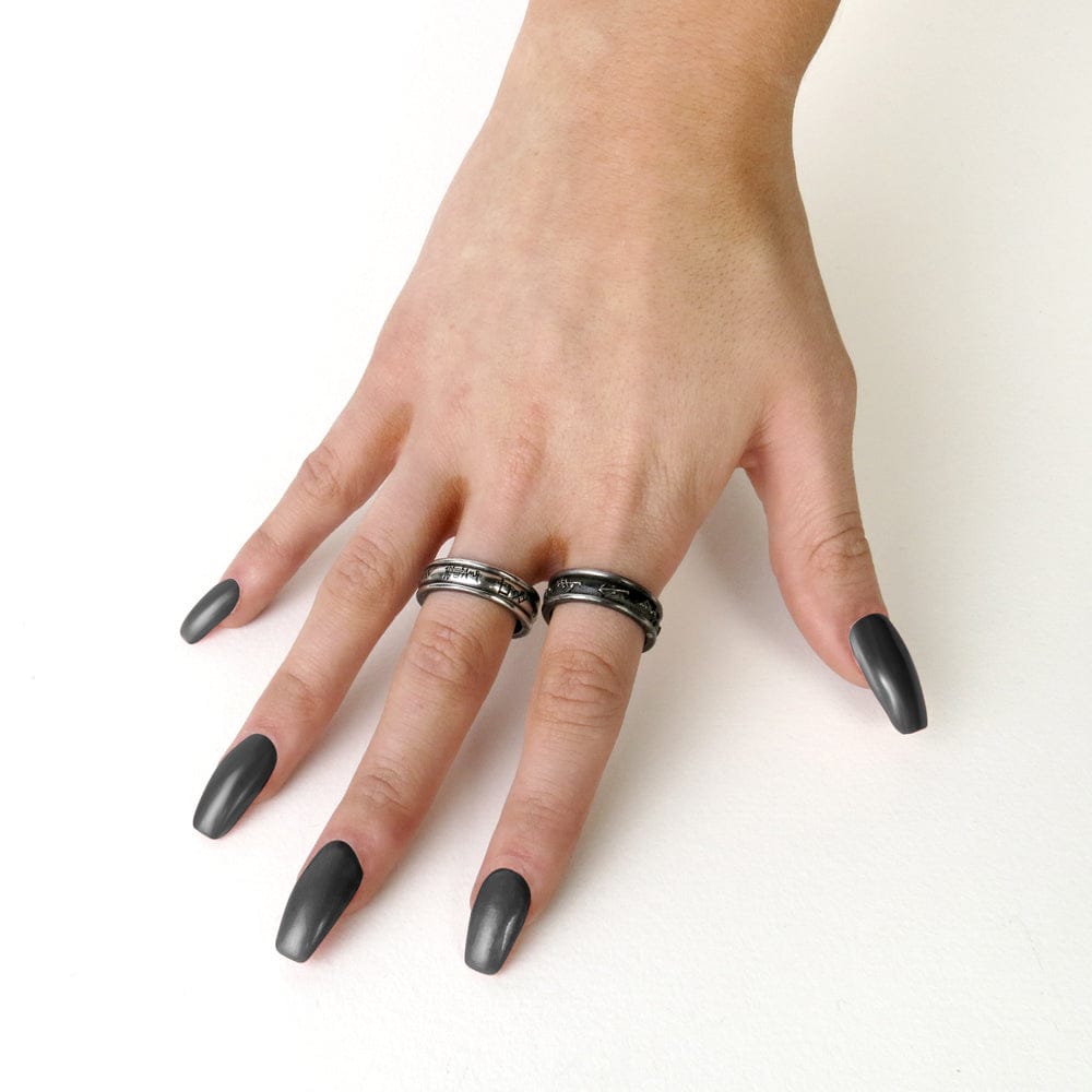 Two Ring Angel 2 Rings One With Demon Black & Other With Angel White Ring – Everything ...