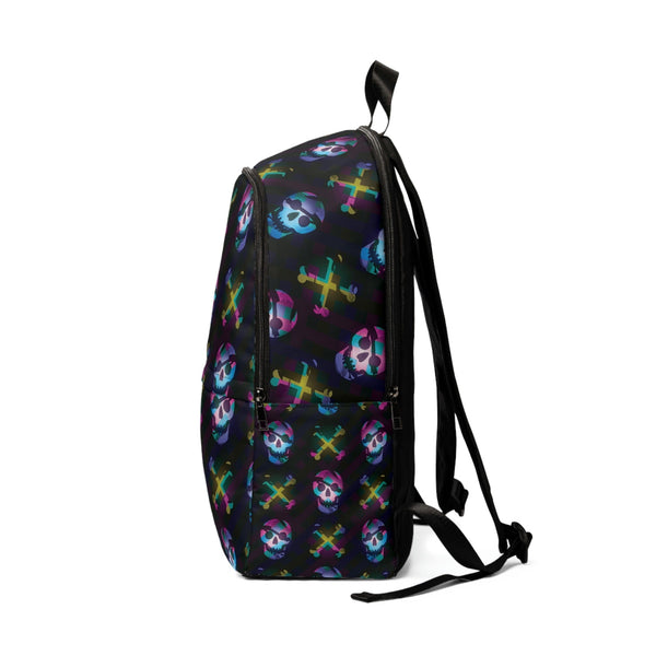 Neon Skull & Bones Unisex Fabric Backpack