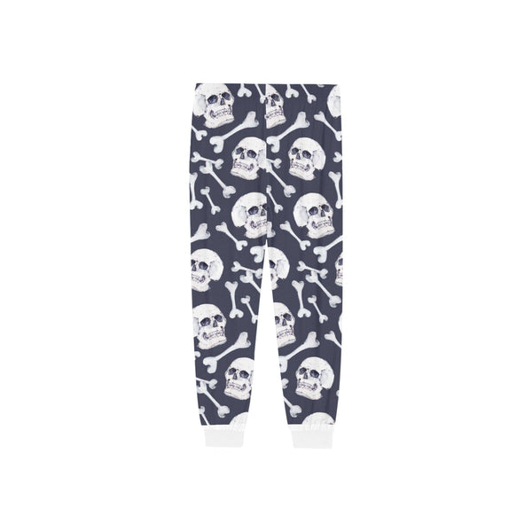 Blue White Skulls Men's Pajama Pants