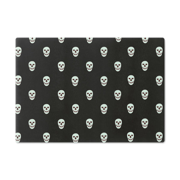 Skull With Heart Eyes Cutting Board 2 Sizes