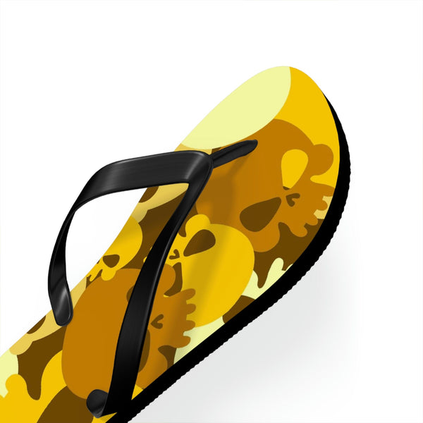 Women's Yellow Camo Flip Flops
