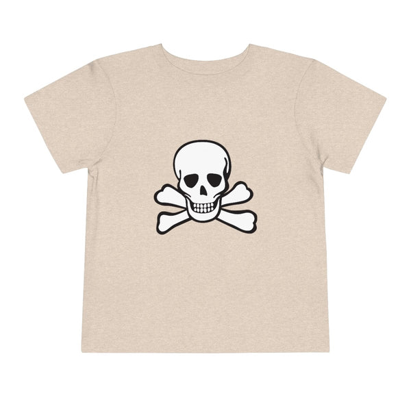 Skull Crossbones Toddler Short Sleeve Tee 18 Colors