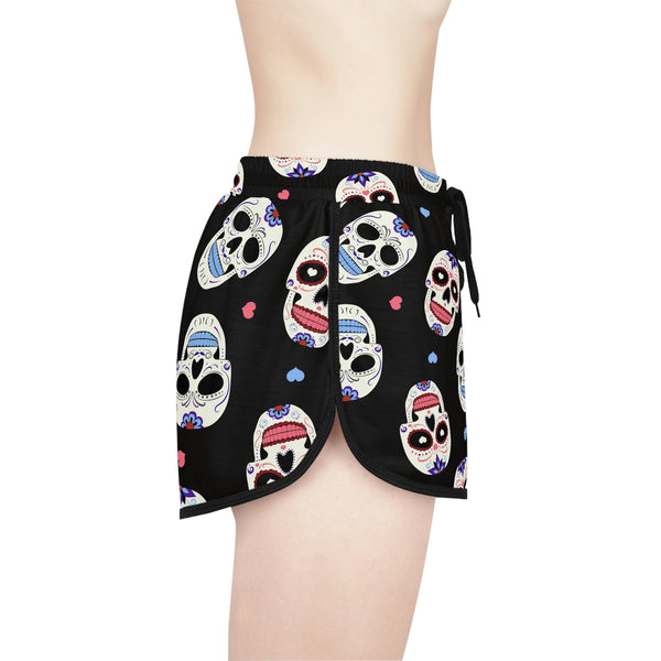 Women's Meican Sugar Skull Relaxed Shorts