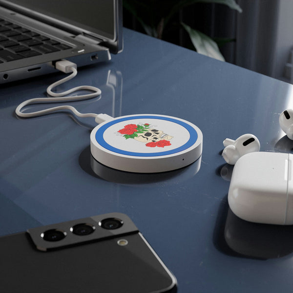 Skull Head Roses Quake Wireless Charging Pad