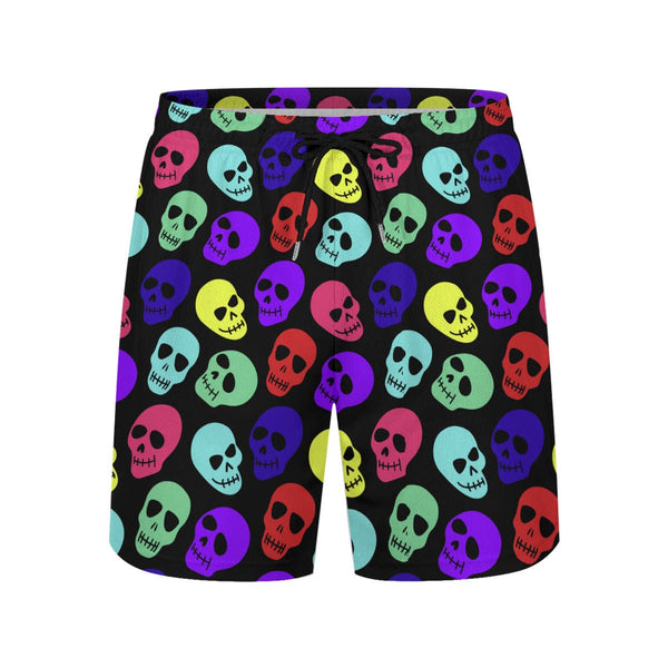 Colorful Skulls Sports Shorts For Kids Are Perfect For Beach Days And Active Play