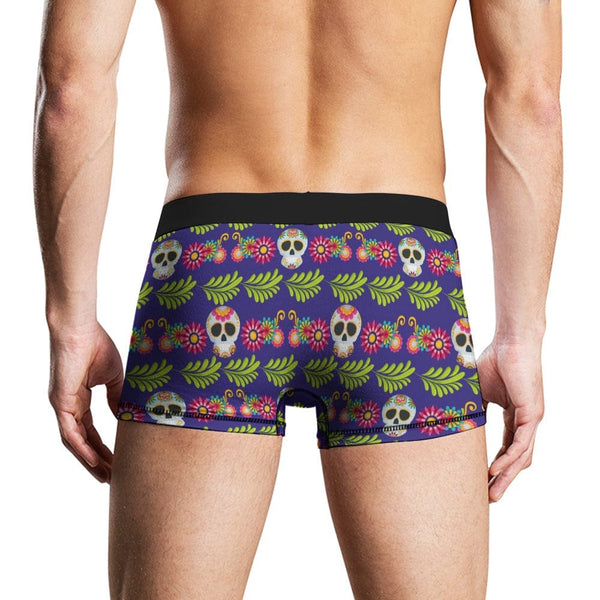 Men's Skulls Floral Underwear