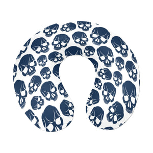Blue Skulls U-Shape Travel Pillow