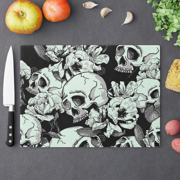 Skull Floral Cutting Board 2 Sizes