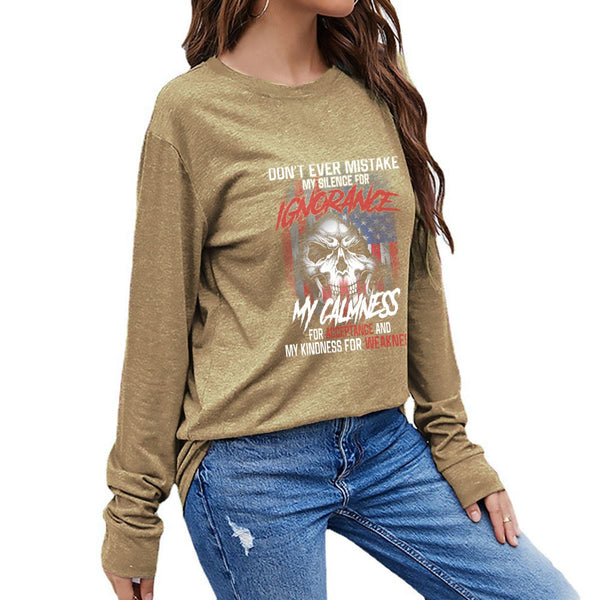 My kindness for weakness.. Women's Long Sleeve T-Shirt