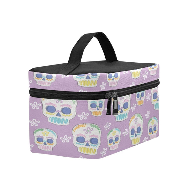 Purple Skulls Travel Cosmetic Bag