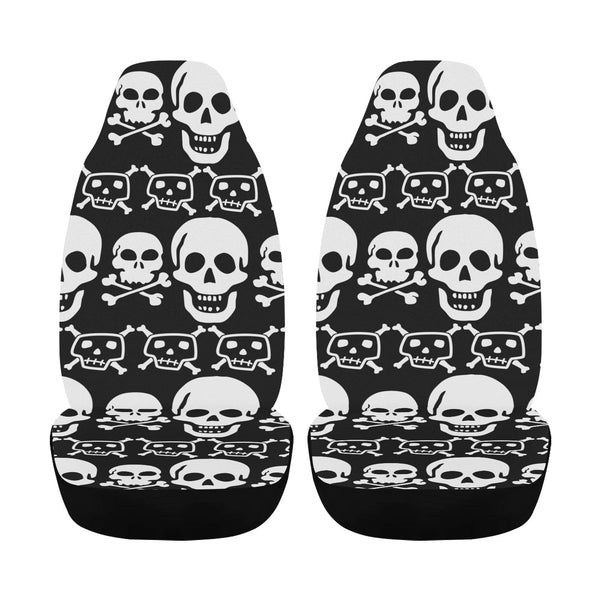 Skulls Car Seat Cover Airbag Compatible Set of 2