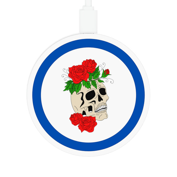 Skull Head Roses Quake Wireless Charging Pad