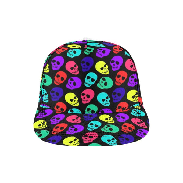 Colorful Skull Pattern Snapback Hat