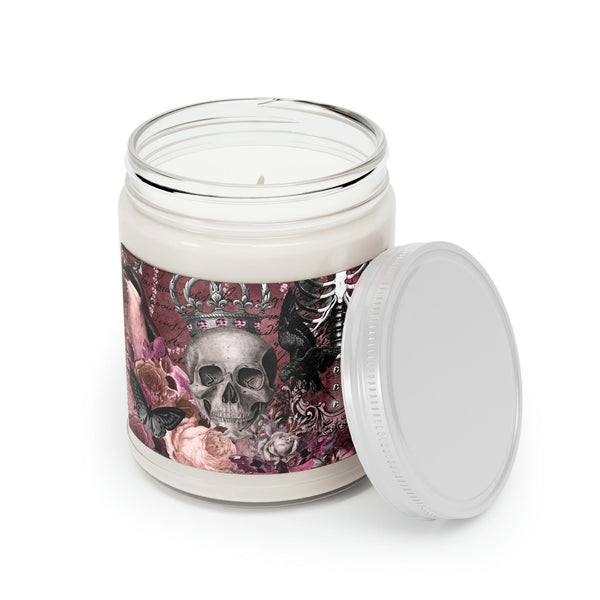Skull Crown Floral Scented Candles, 9oz 3 Scents