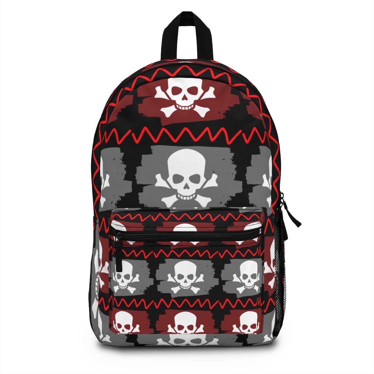 Skull Crossbones Red & Black Backpack