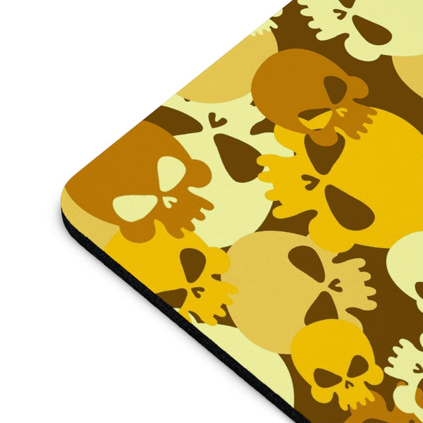 Yellow Camo Mouse Pad Round or Rectangle