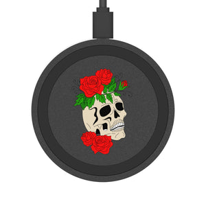 Skull Head Roses Quake Wireless Charging Pad