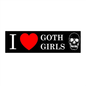 I Heart Goth Girls - Original Skull Bumper Stickers