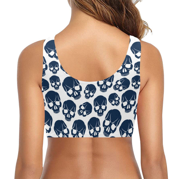Make A Statement And Stand Out With This Stylish Skulls Front Bowknot Bikini Top