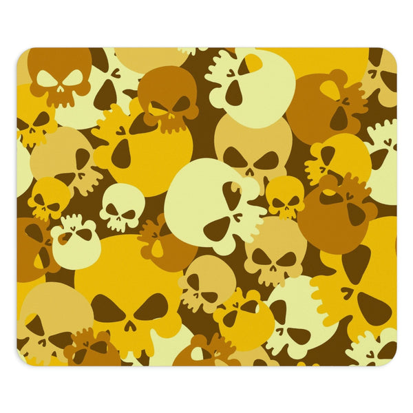 Yellow Camo Mouse Pad Round or Rectangle