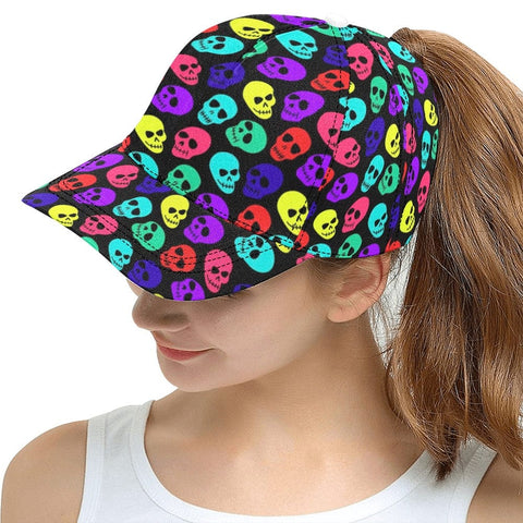 Bring Unique Style to Any Look With Our Colorful Skull Pattern Snapback Hat