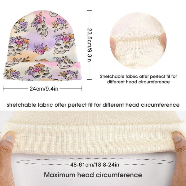 Keep Your Noggin Warm & Stylish With This Unique Pastel Skulls Knitted Hat